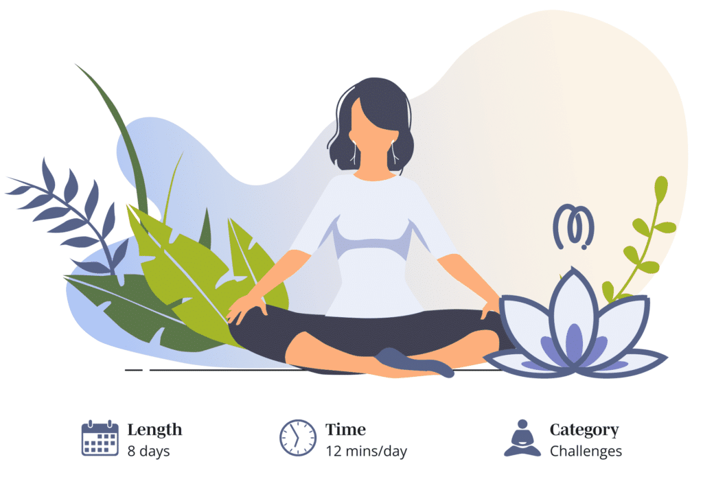 A woman working with her emotions through meditation