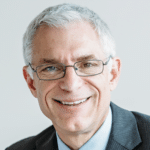 An image of a happy meditator