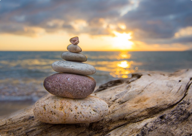 Stone Cairn on the Beach