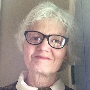 Happy meditator Virginia