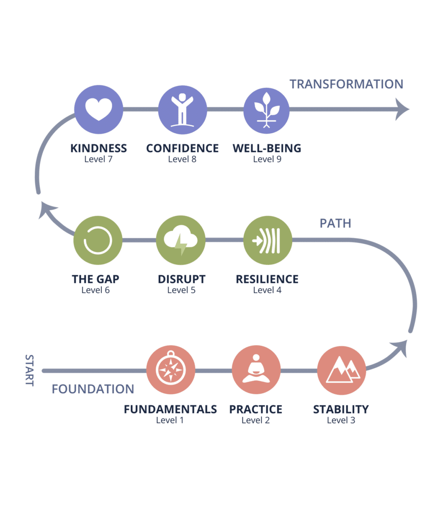 Progressive path to well-being through Mindwork's Journey to Well-Being meditation program